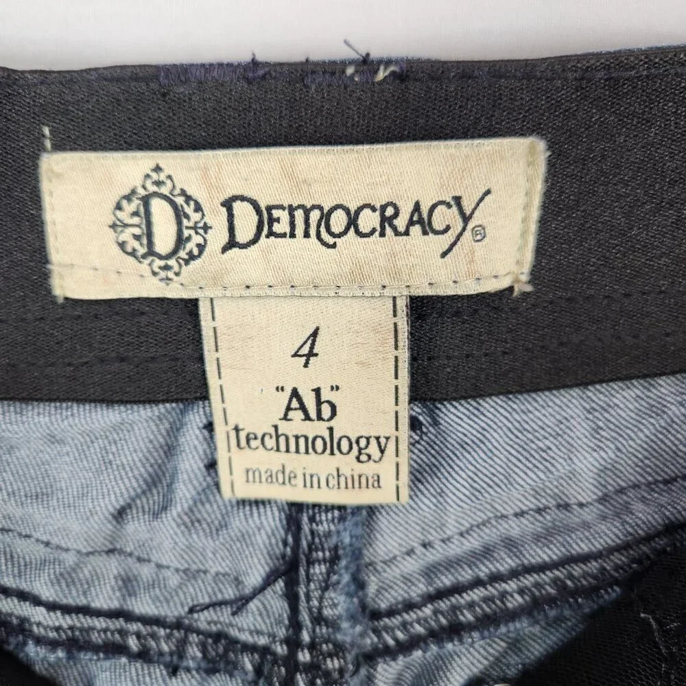 Democracy Ab Solutions Skinny Ankle Jeans Women's 4 Denim Mid Rise Dark Wash - Picture 8 of 10
